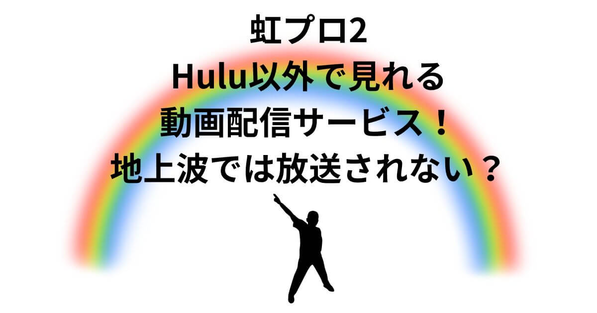虹プロ2はHulu以外で見れる動画配信サービス！地上波では放送されない？